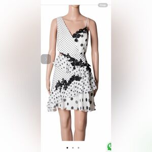 BCBGMaxAzria Black and White Polka Dot Dress